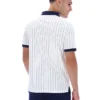 Polo rayé vintage classique BB1 blanc