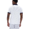 Polo rayé vintage classique BB1 blanc