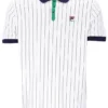 Polo rayé vintage classique BB1 blanc