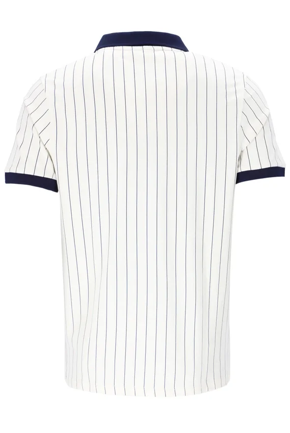 Polo rayé vintage classique BB1 blanc