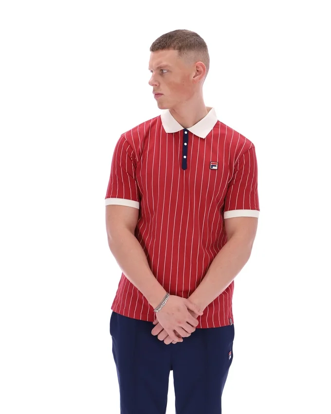 Polo rayé vintage classique BB1 Garnet