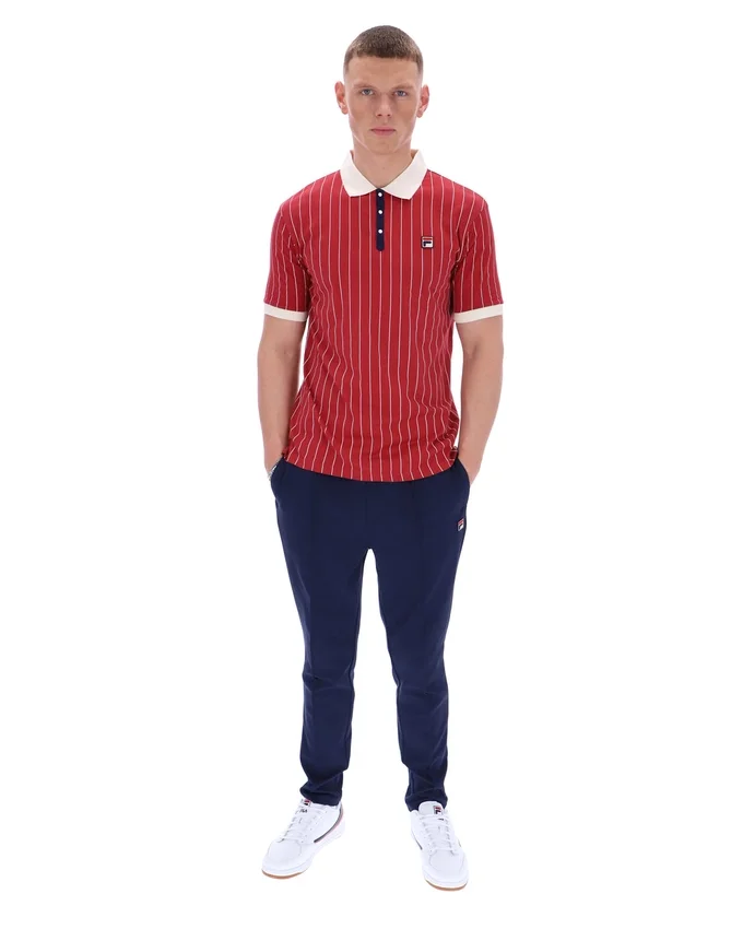 Polo rayé vintage classique BB1 Garnet