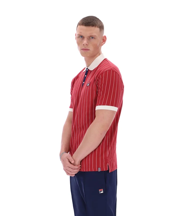 Polo rayé vintage classique BB1 Garnet