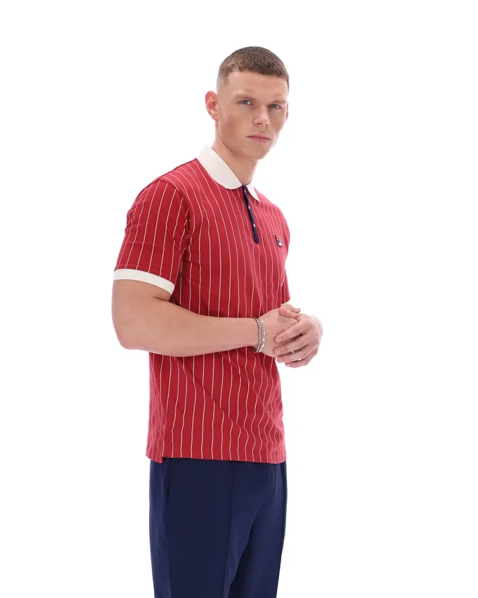 Polo rayé vintage classique BB1 Garnet