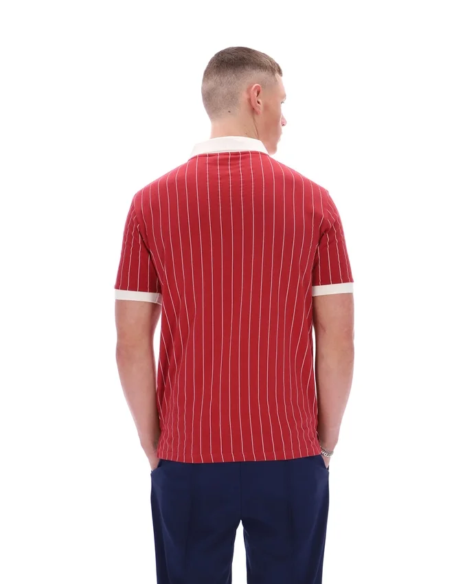Polo rayé vintage classique BB1 Garnet