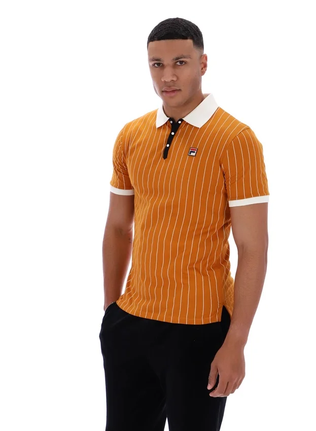 Polo rayé vintage classique BB1 « Pumpkin Spice »