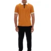 Polo rayé vintage classique BB1 « Pumpkin Spice »