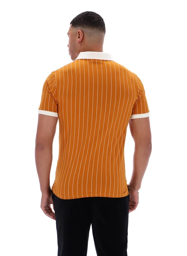 Polo rayé vintage classique BB1 « Pumpkin Spice »