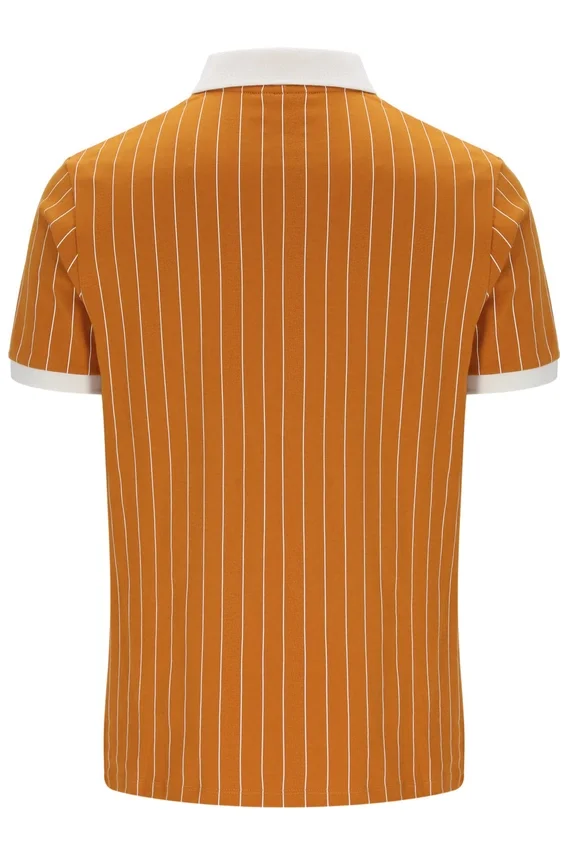 Polo rayé vintage classique BB1 « Pumpkin Spice »