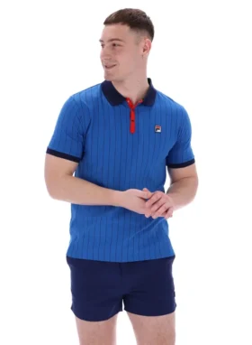 Polo rayé vintage classique BB1 « Turkish Sea »