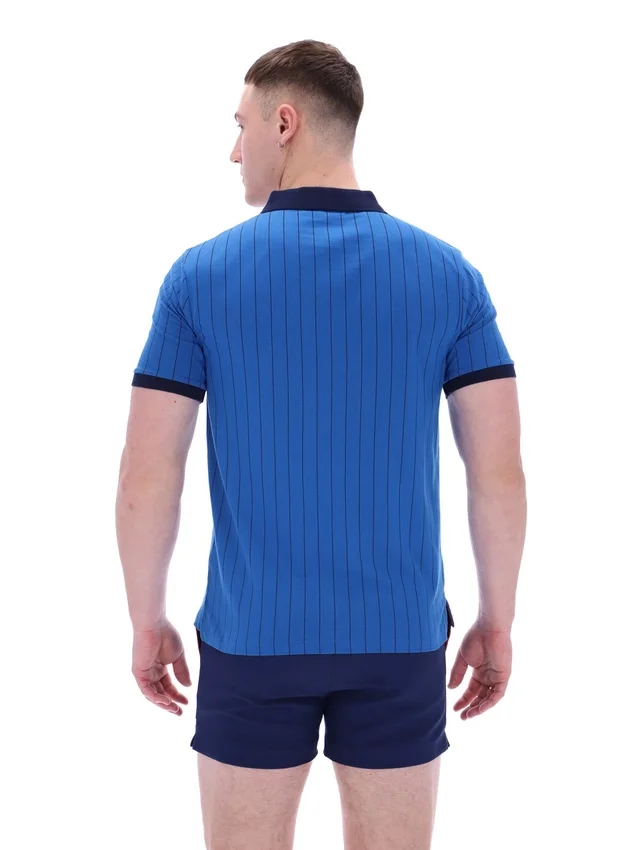 Polo rayé vintage classique BB1 « Turkish Sea »