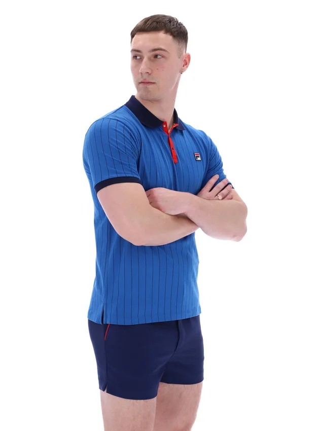 Polo rayé vintage classique BB1 « Turkish Sea »
