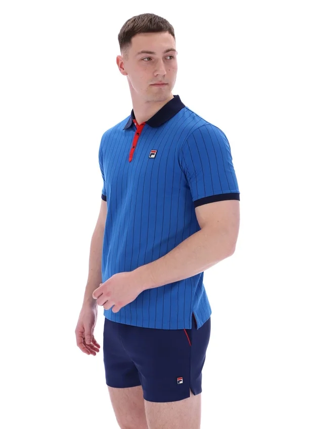 Polo rayé vintage classique BB1 « Turkish Sea »