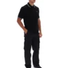 Polo Soren 2 noir avec bordures contrastées