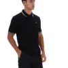 Polo Soren 2 noir avec bordures contrastées