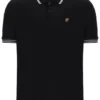 Polo Soren 2 noir avec bordures contrastées