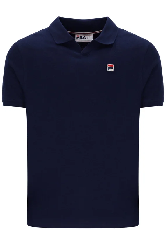 Polo texturé Tristiano bleu marine Fila