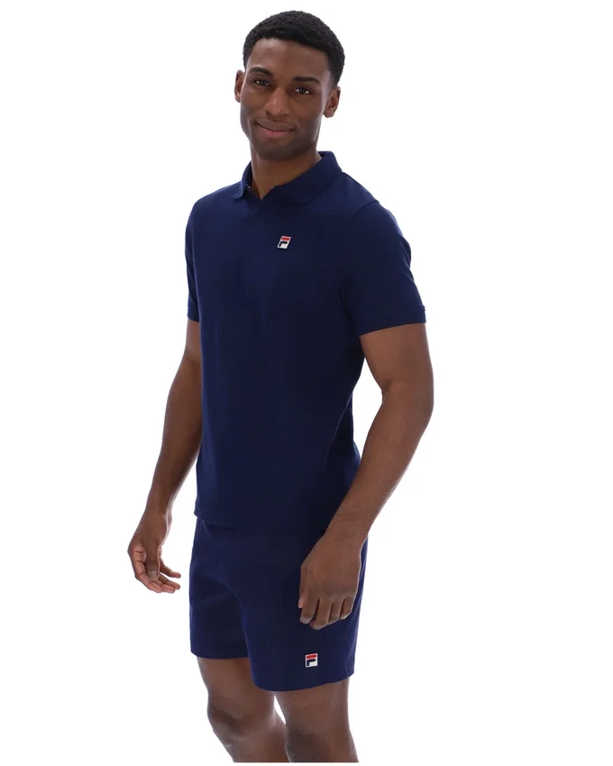 Polo texturé Tristiano bleu marine Fila