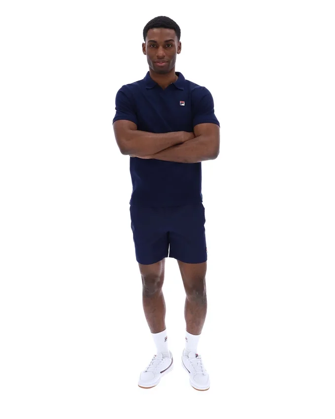 Polo texturé Tristiano bleu marine Fila