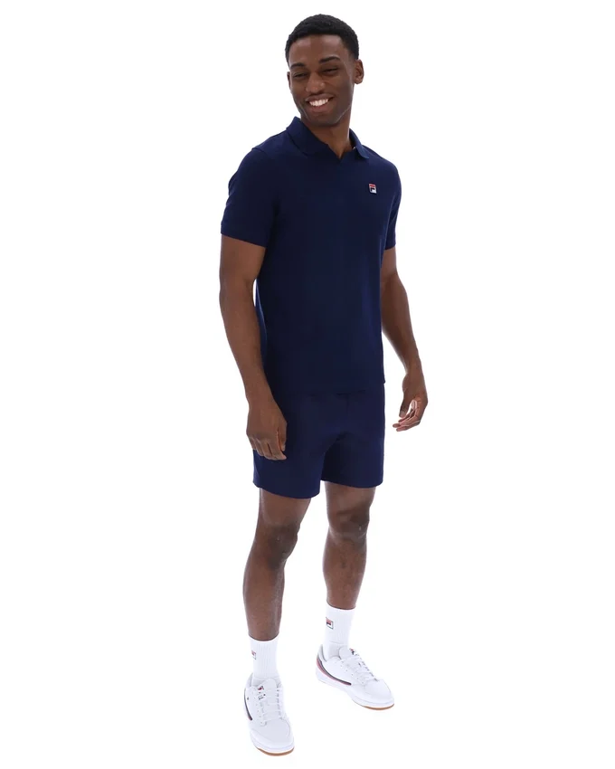 Polo texturé Tristiano bleu marine Fila