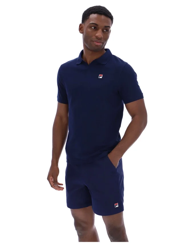 Polo texturé Tristiano bleu marine Fila