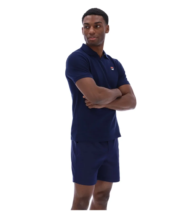 Polo texturé Tristiano bleu marine Fila