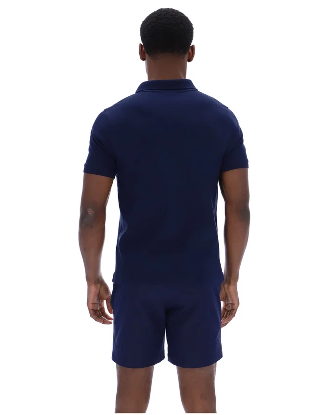 Polo texturé Tristiano bleu marine Fila