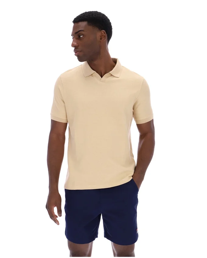 Polo Tristiano texturé beige classique