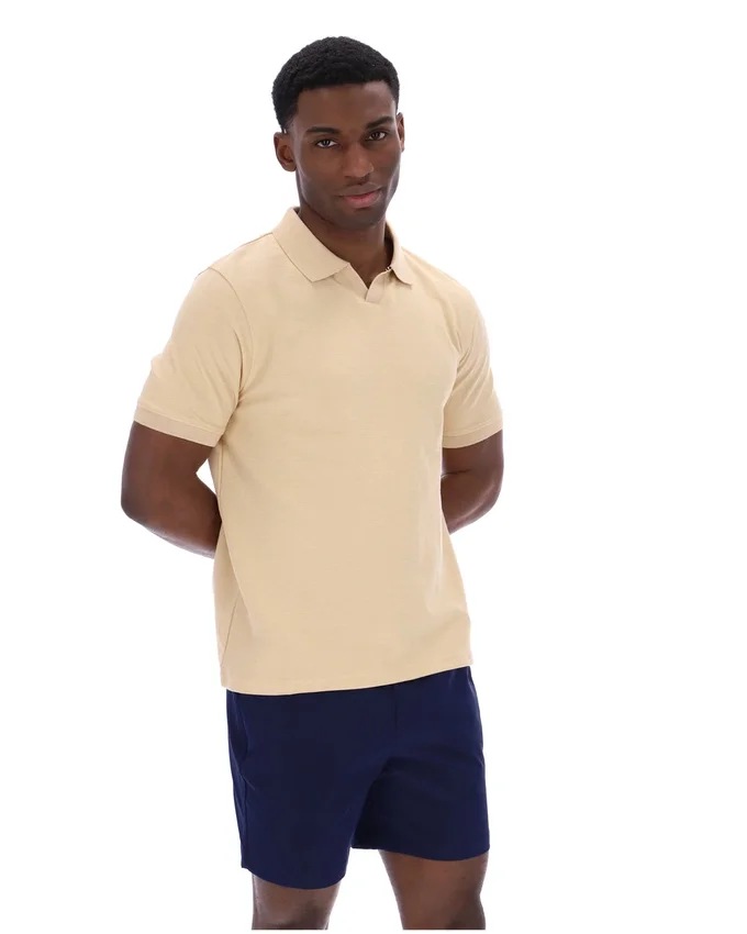 Polo Tristiano texturé beige classique