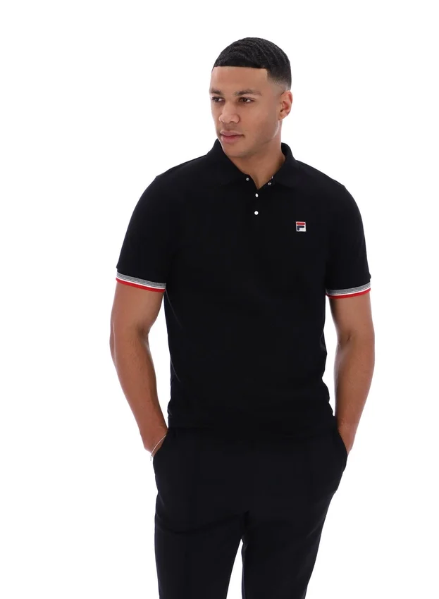Polo Zev noir à poignets