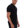 Polo Zev noir à poignets