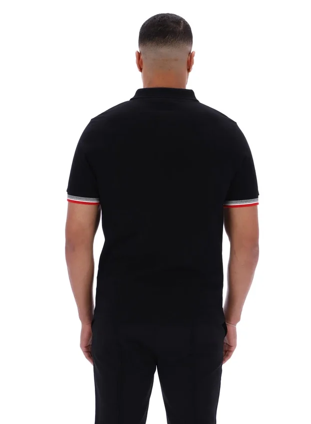 Polo Zev noir à poignets