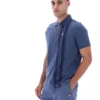 Polo zippé Dario Vintage Indigo