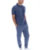 Polo zippé Dario Vintage Indigo