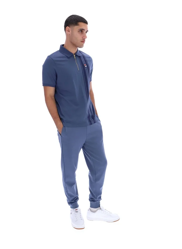 Polo zippé Dario Vintage Indigo