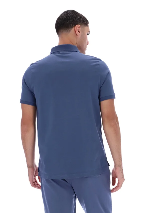 Polo zippé Dario Vintage Indigo