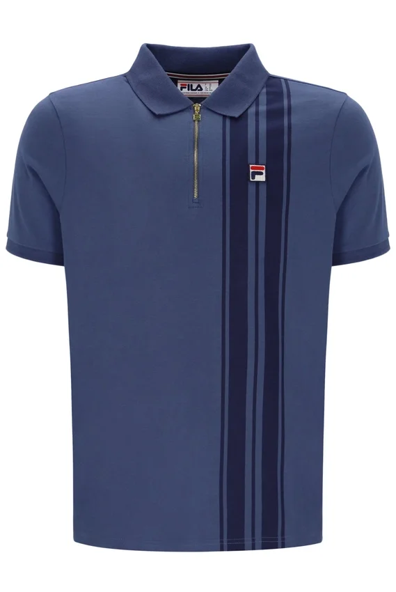 Polo zippé Dario Vintage Indigo