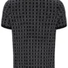 Polo zippé noir en maille jacquard Jackson