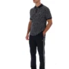 Polo zippé noir en maille jacquard Jackson