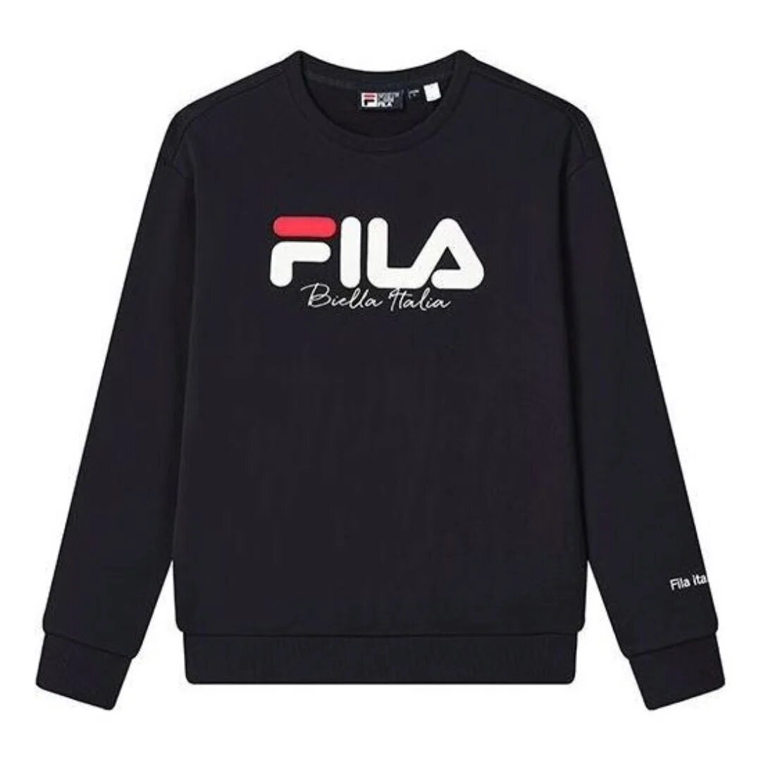 Pull à col rond avec logo classique « Noir Blanc »