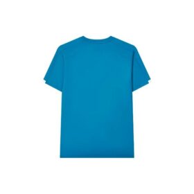 Pull à col rond de sport décontracté à manches courtes, bleu