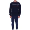 Pull à col rond Fila Kallum bleu marine à texture gaufrée