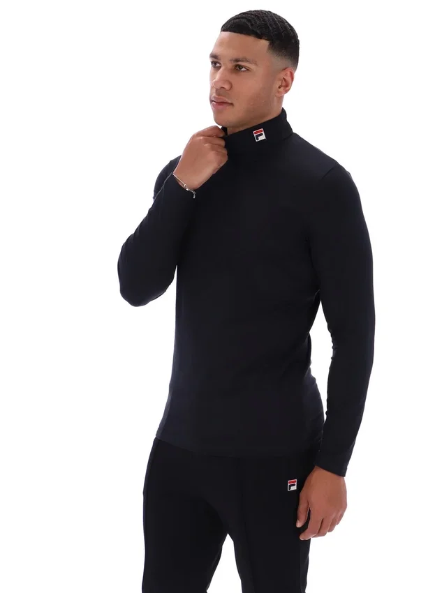 Pull à col roulé classique 19th noir