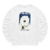 Pull de sport à col rond pour homme Fila x Pepe Shimada, imprimé cartoon, blanc