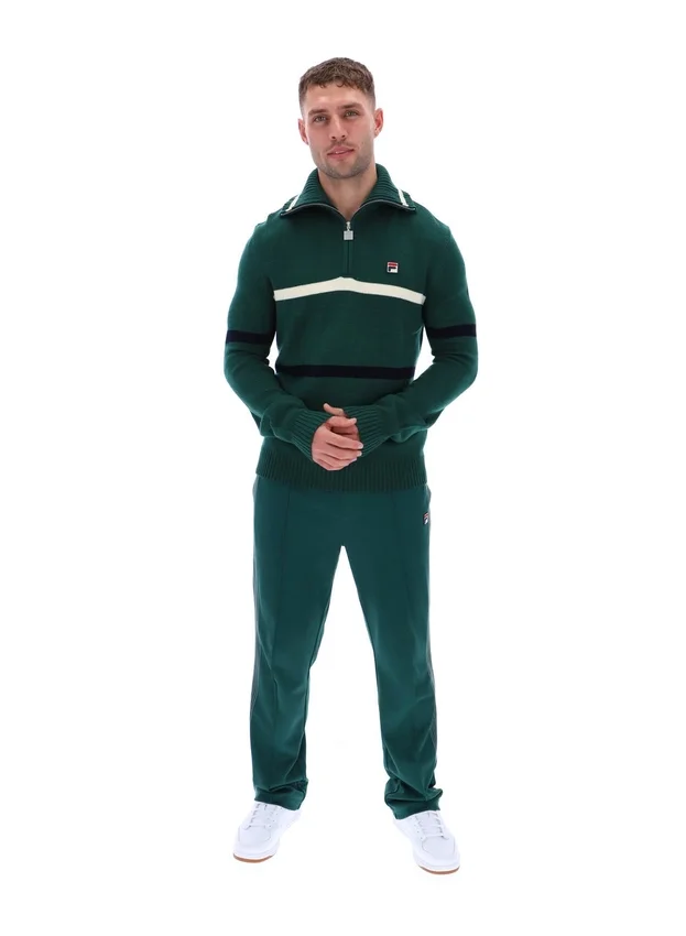 Pull à demi-zip en maille Camilo « Rain Forest »
