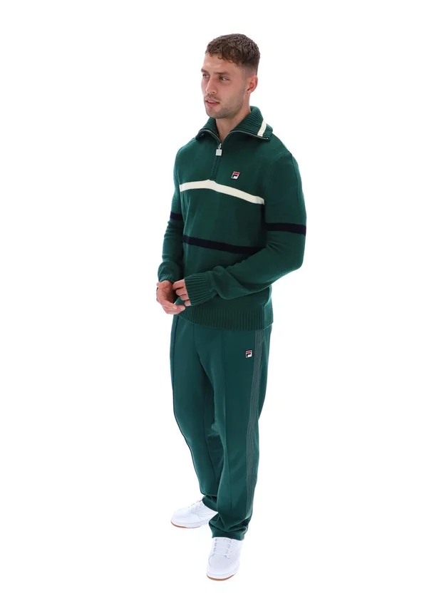 Pull à demi-zip en maille Camilo « Rain Forest »