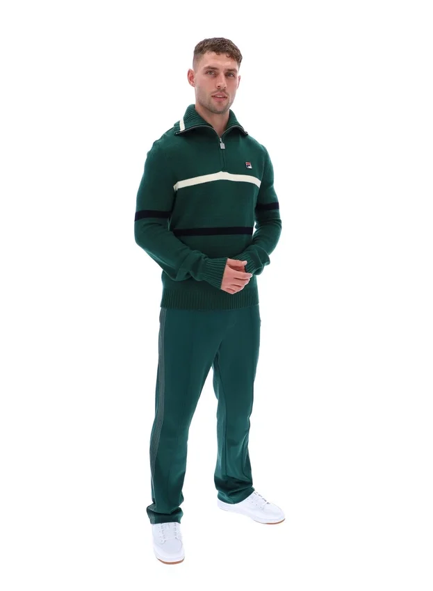 Pull à demi-zip en maille Camilo « Rain Forest »