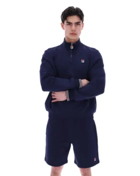 Pull Fila Navy Ramy F-Box à fermeture éclair 1/4