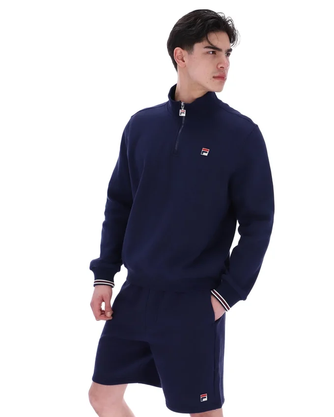 Pull Fila Navy Ramy F-Box à fermeture éclair 1/4