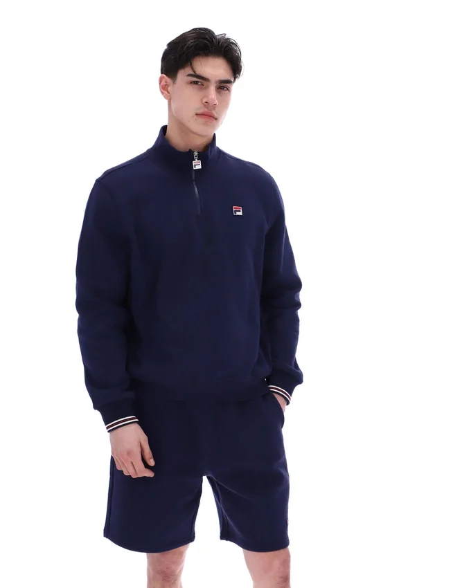 Pull Fila Navy Ramy F-Box à fermeture éclair 1/4